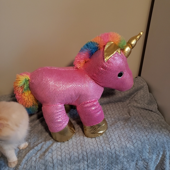 NEW WITH TAGS LARGE STUFFED RAINBOW  UNICORN 🦄 - Picture 2 of 2
